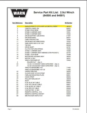36030 WARN Winches Housing End #3
