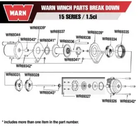 69341 WARN Mto Drum Bshg Kit Sp #2