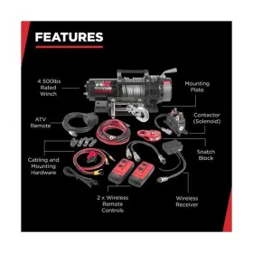 45SPS12-CAD WARRIOR WINCHES Electric Atv Utv Winch Steel #2
