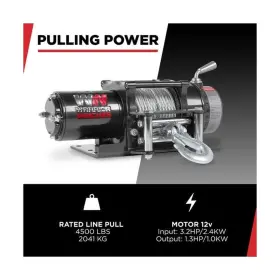 45SPS12-CAD WARRIOR WINCHES Electric Atv Utv Winch Steel #3