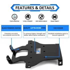 80106037 WEISEN Winch Mount Bracket Fa Fga TRX650 TRX680 #2