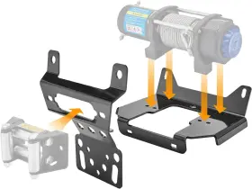 80DA106004 WEISEN Winch Mount Plate Bracket Kit Polaris #3