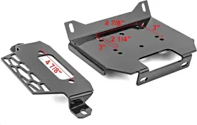80DA106007 WEISEN Winch Mount Plate Bracket Kit Polaris #2