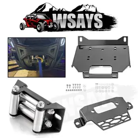 80106007 WSAYS Winch Roller Fairlead Mount Plate General Rzr #2