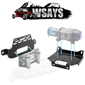 80106007 WSAYS Winch Roller Fairlead Mount Plate General Rzr #3