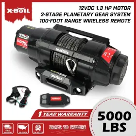 USAM-XBEW021 X-BULL Electric Winch Synthetic Rope Towing Atv