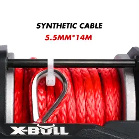 USEB-EW002 X-BULL Electric Winch Synthetic Rope Utv Atvtowing #3