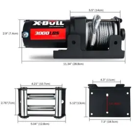 USEB-XBEW001-S X-BULL Electric Winch Steel Cable Utv Atv 4X4 #2
