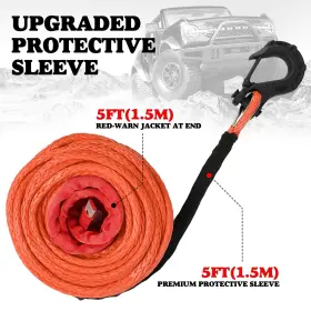 USEB-XBWR004 X-BULL Synthetic Winch Rope Recovery Cable 4X4 #2