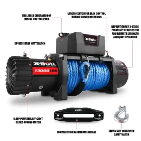 W121843171 X-BULL Electric Winch Synthetic Rope Towing 4X4 #3
