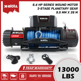W121843171 X-BULL Electric Winch Synthetic Rope Towing 4X4