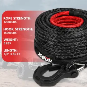 X-USEB-XBWR006 X-BULL Winch Rope Synthetic Recovery 4WD #2