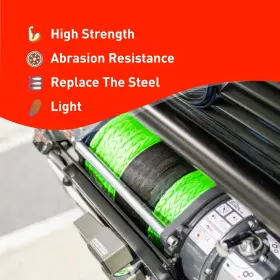 A015-XM38 X-MONSTER Hmpe Synthetic Winch Rope Protecing Utv #3