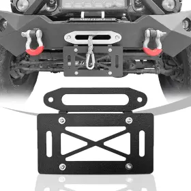 B-002 XOOKUN Hawse Fairlead License Plate Mount Winch Bracket