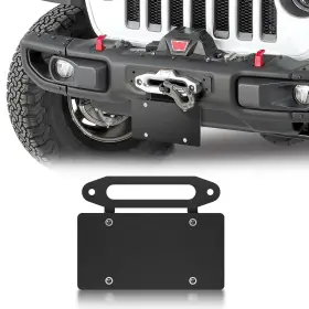 B-020 XOOKUN Hawse Fairlead License Plate Mount Winch Bracket