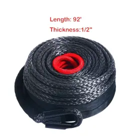 711221849124 YAETEK Synthetic Winch Line Rope Cable Sleeve