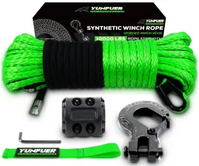 YF-JPS-1-4-GREEN-CA YUNFUER Synthetic Winch Rope Sleeve Kit