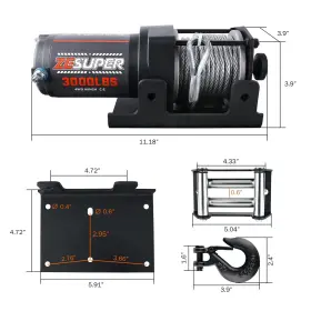 762767849949 ZESUPER Electric Winch Steel Cable Waterproof #3