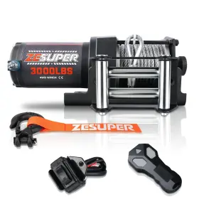 762767849949 ZESUPER Electric Winch Steel Cable Waterproof