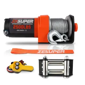 USAM-SPEW013 ZESUPER Electric Winch Steel Cable Waterproof