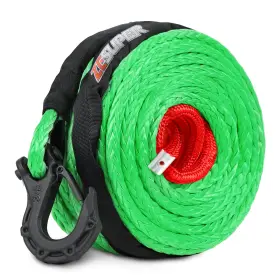 Zesuper Usam-spwr008-1 Inch 3/8 X 100ft Synthetic Winch Rope 26500 Lbs For 4wd Offroad Recovery