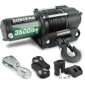768845596187 ZOSTERA Electric Winch Synthetic Rope Atv Utv