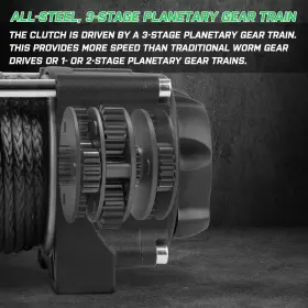 USAM-ZTEW03 ZOSTERA Atv Utv Winch Synthetic Rope Electric #3