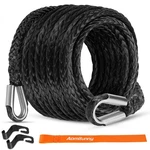 Aomifunny Synthetic Winch Rope Extension, 3/8inch X 50ft 26500 50ft, Black. Fixed Price $47.23.