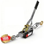 Yatointo 2-ton Come Along Winch, 7.5ft Steel Cable, 2 Hooks, Manual. Fixed Price $34.99.
