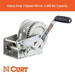 Hand-crank 2-speed Winch, 3,200 Lbs, 17.5:1 Low Gear Ratio, 9.6" Handle. Fixed Price $144.99.