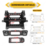 Black Steel Utv Front Winch Mount Plate For Polaris Ranger Crew 570 900 1000. Fixed Price $41.99.