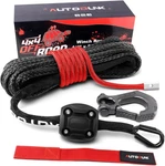 Synthetic Winch Rope Cable Kit 1/4" X 50 Ft 9500lbs Black Line With P. Fixed Price $41.29.