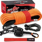 Synthetic Winch Rope-1/4 X 50ft 10,000lbs Line With 6" Fairlead, Forged.... Fixed Price $65.00.