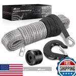 Nilight Synthetic Winch Rope Kit 3/16 Inch X 50 Feet - 6000 Lbs Cable Line With. Fixed Price $48.15.