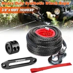 Sparkwhiz 26500lbs 3/8"x100ft Synthetic Winch Rope Cable Kit Line Us. Fixed Price $90.99.