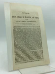 Speech Of Hon. Chas. D. Martin, Ohio, May 19 1860 1st Ed - Slavery American. Fixed Price $50.00.