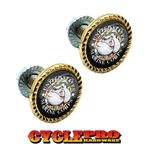 2 Gold Brass Plated Metal Rope Edge License Plate Frame Tag Bolts Usa Bulldog. Fixed Price $16.95.
