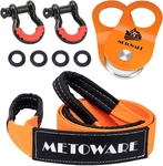 Offroad Recovery Kit - 10 Ton Heavy Duty Winch Snatch Block Pulley, 3" X8' Tree. Fixed Price $90.45.