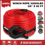 X-bull 32000lbs 3/8" X 85ft Synthetic Winch Rope Red Recovery 4x4 Off-road. Fixed Price $78.90.