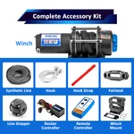 4500lbs Electric Winch Mount Rope Kit For Honda Pioneer 1000 Sxs1000m3 2016-2026. Fixed Price $215.99.