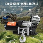 Vevor 4000 Lb Atv Utv Winch 12v Electric W/ Steel Cable, Roller Fairlead & Remot. Fixed Price $136.78.