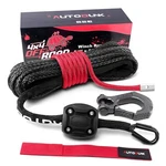 Synthetic Winch Rope Cable Kit 1/4" X 50 Ft 9500lbs Black Line With P. Fixed Price $39.23.