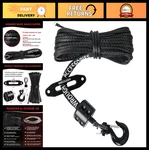 3/16" Synthetic Winch Rope 50ft 8500lb Atv Suv Steel Hook Fairlead Rubber Stoppe. Fixed Price $55.99.