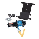 Tusk Winch With Synthetic Rope And Mount Plate 3500 Lb. For Yamaha Rhino 700 Fi. Fixed Price $322.00.