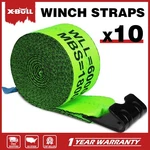 X-bull 10 Pack 4" X 30' Winch Truck Straps W/flat Hook For Towing Green 18000lbs. Fixed Price $129.00.