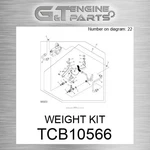Tcb10566 Weight Kit Fits John Deere (surplus Open Box). Fixed Price $366.08.