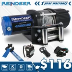 Reindeer Electric Winch 4500lb Steel Cable Wireless Remote Towing Atv Utv 4. Fixed Price $122.90.