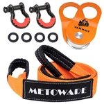 Metoware Offroad Recovery Kit - 10 Ton Heavy Duty Winch Snatch Block Pulley, .... Fixed Price $86.36.