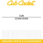 Cub Cadet 946-05368 5/16" Winch Cable For Snow Plow 58" 72" Blade Kits. Fixed Price $109.58.
