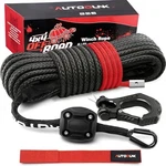 Synthetic Winch Rope - 1/4" X 50ft 10,000lbs Line Black. Fixed Price $45.43.